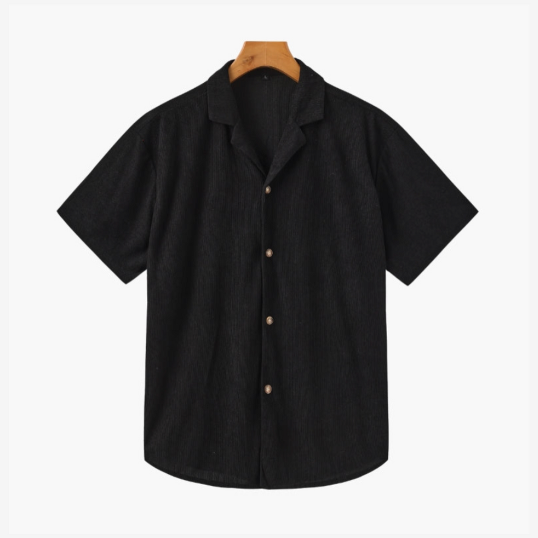 Men’s Corduroy Outfit Set with Suede Loafers & Tinted Glasses