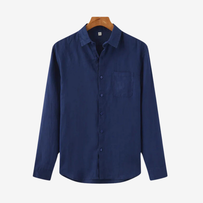 Men’s Linen Shirt & Shorts Set with Suede Loafers