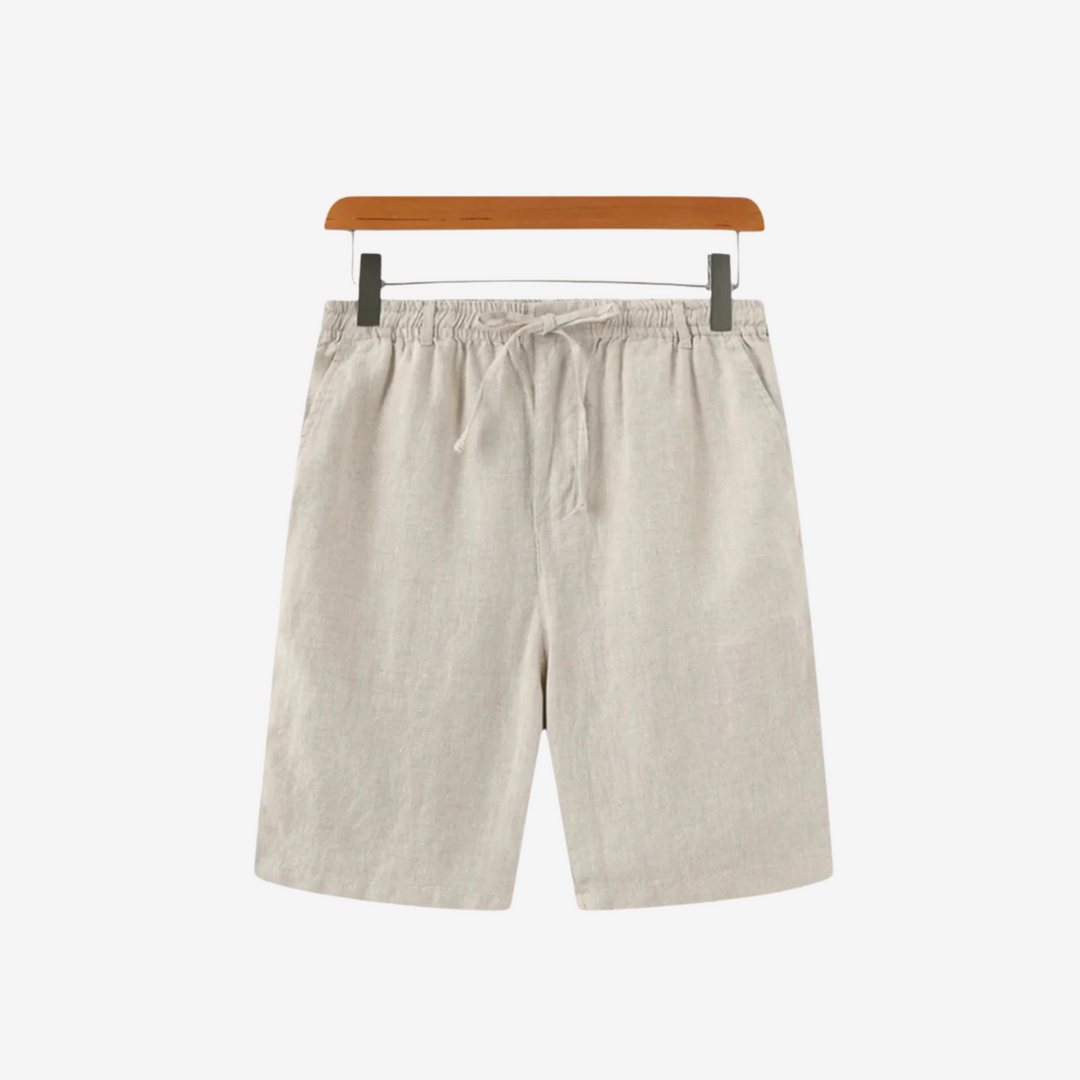 Men’s Linen Shirt & Shorts Set with Polarised Sunglasses