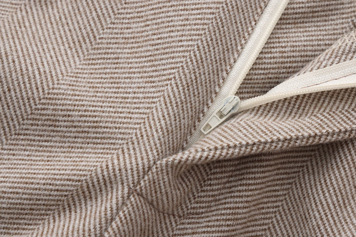 Tailored Tapered Herringbone Trousers