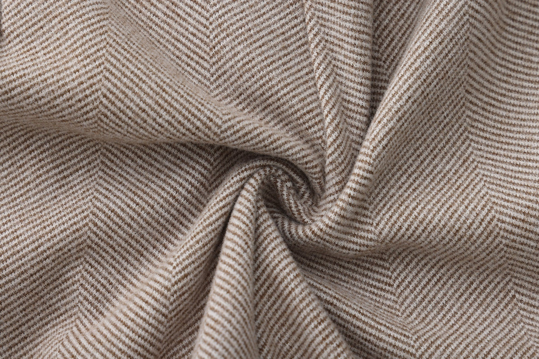 Tailored Tapered Herringbone Trousers