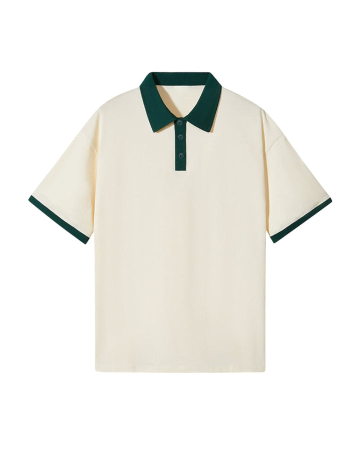 Evan Contrast-Knit Polo Shirt