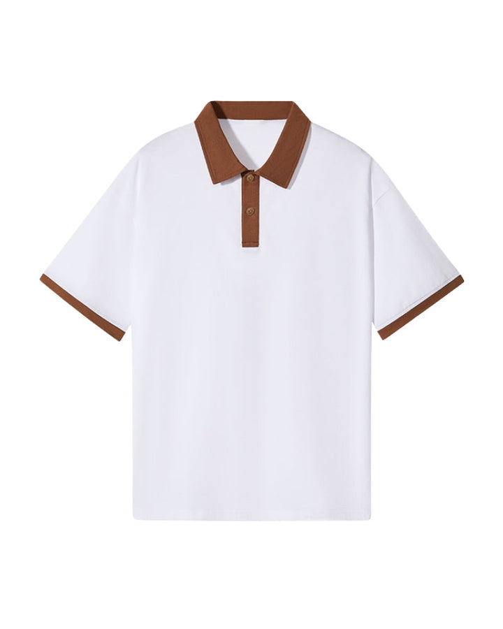 Evan Contrast-Knit Polo Shirt