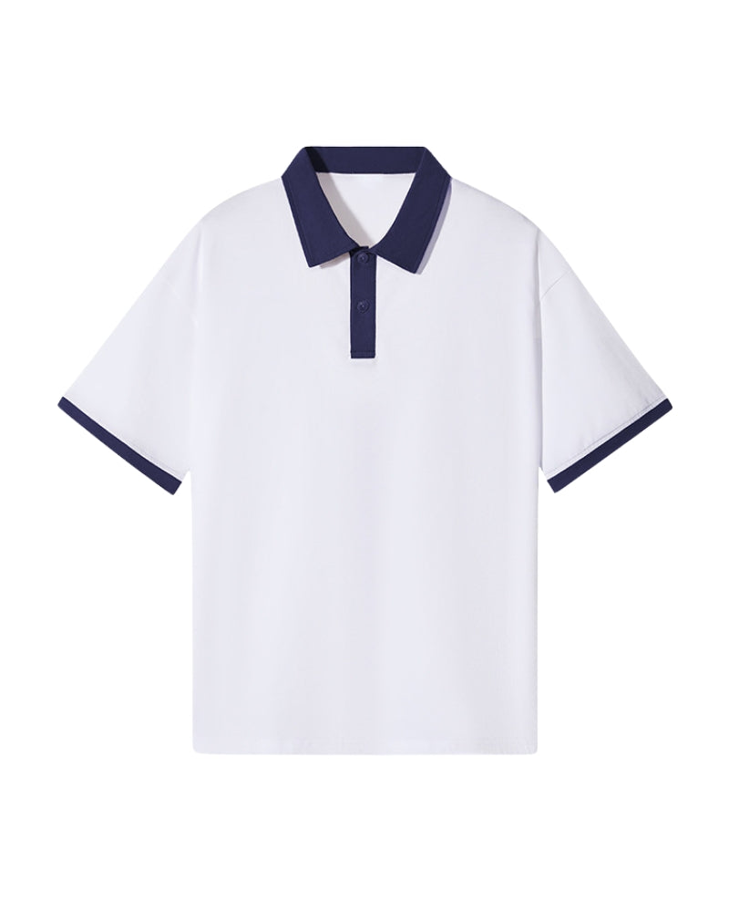 Evan Contrast-Knit Polo Shirt