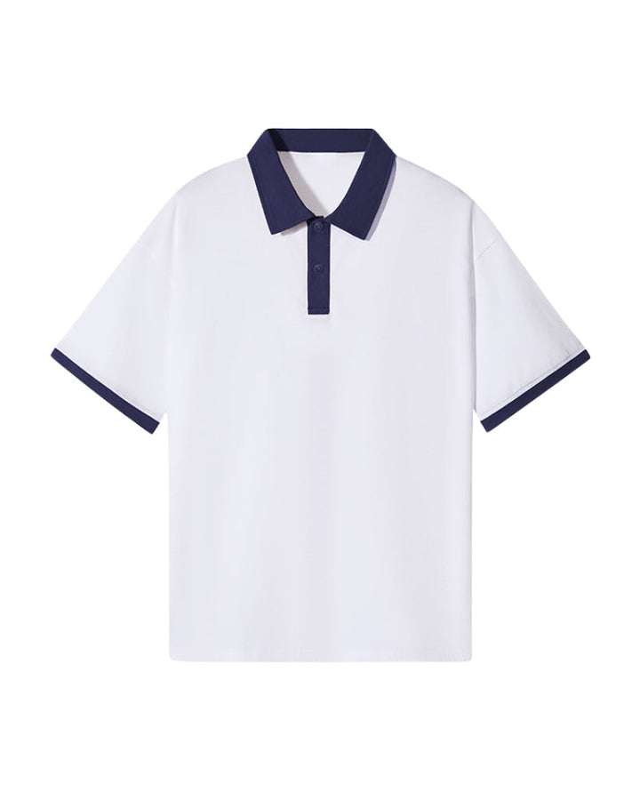 Evan Contrast-Knit Polo Shirt