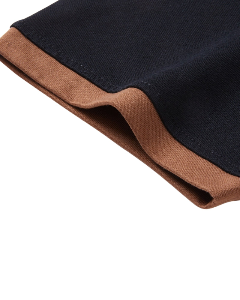 Evan Contrast-Knit Polo Shirt