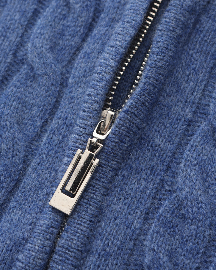 Harlan Cable-Knit Half-Zip Sweater