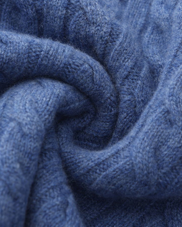 Harlan Cable-Knit Half-Zip Sweater