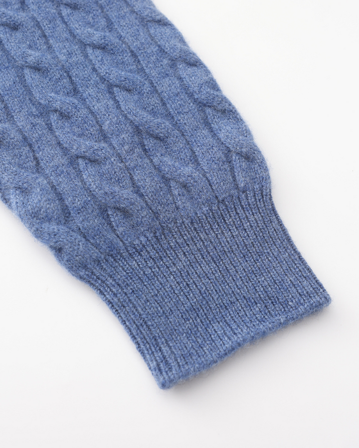 Harlan Cable-Knit Half-Zip Sweater