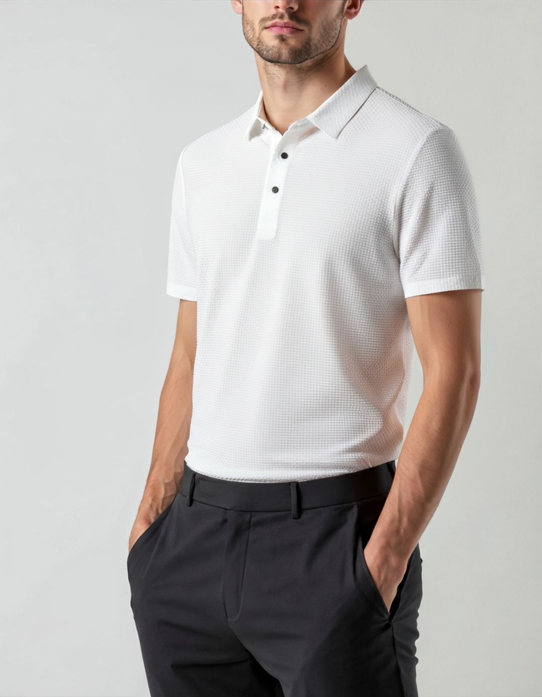 Marc Textured Knit Polo Shirt