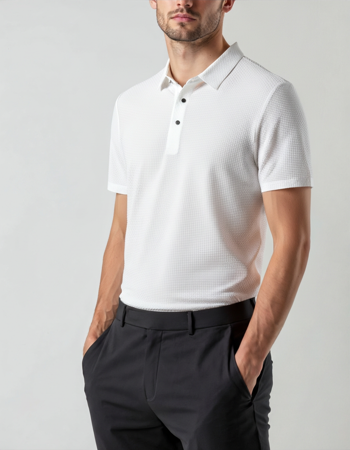 Marc Textured Knit Polo Shirt
