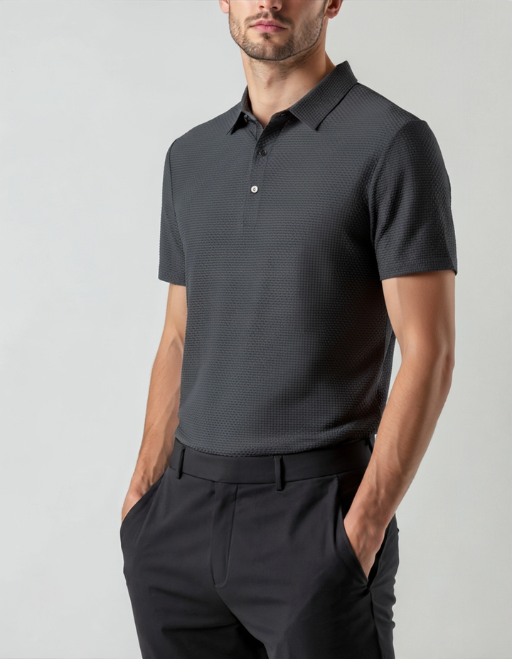 Marc Textured Knit Polo Shirt
