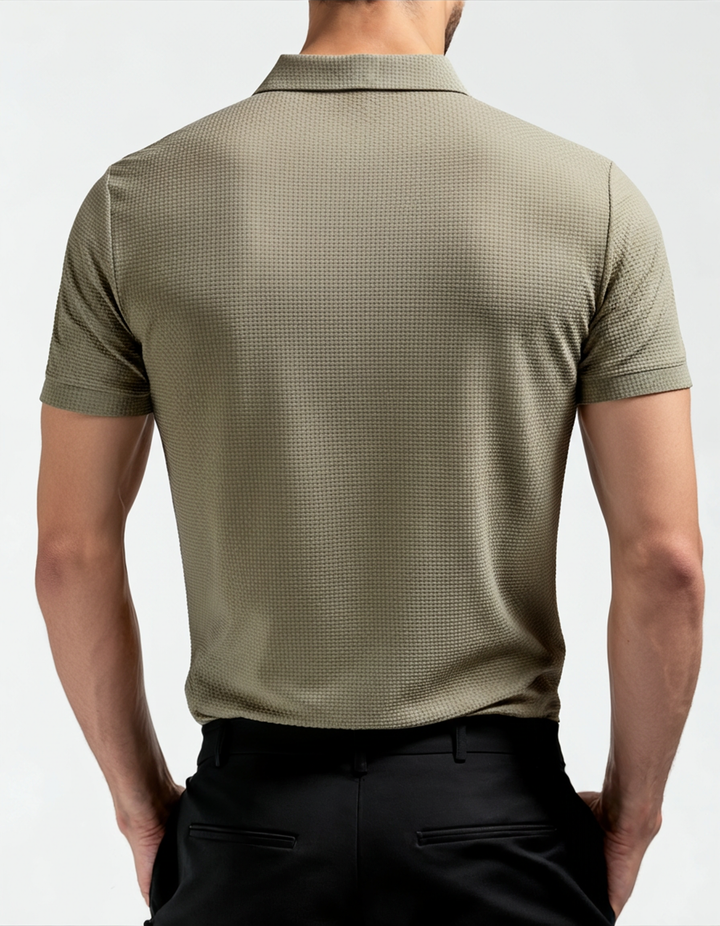 Marc Textured Knit Polo Shirt