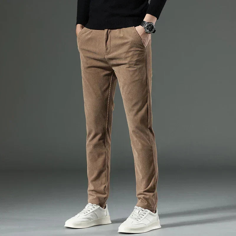 Pleated Corduroy Trousers