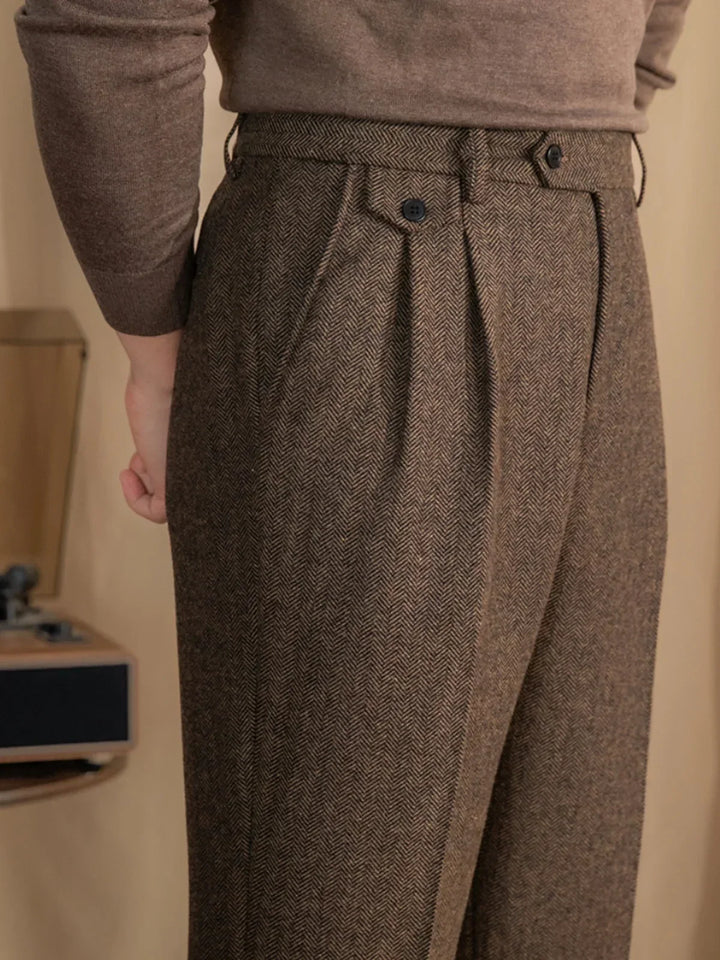 Pleated Wool Trousers