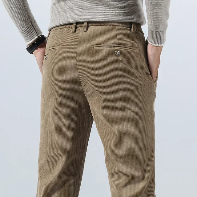 Pleated Corduroy Trousers