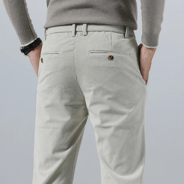Pleated Corduroy Trousers