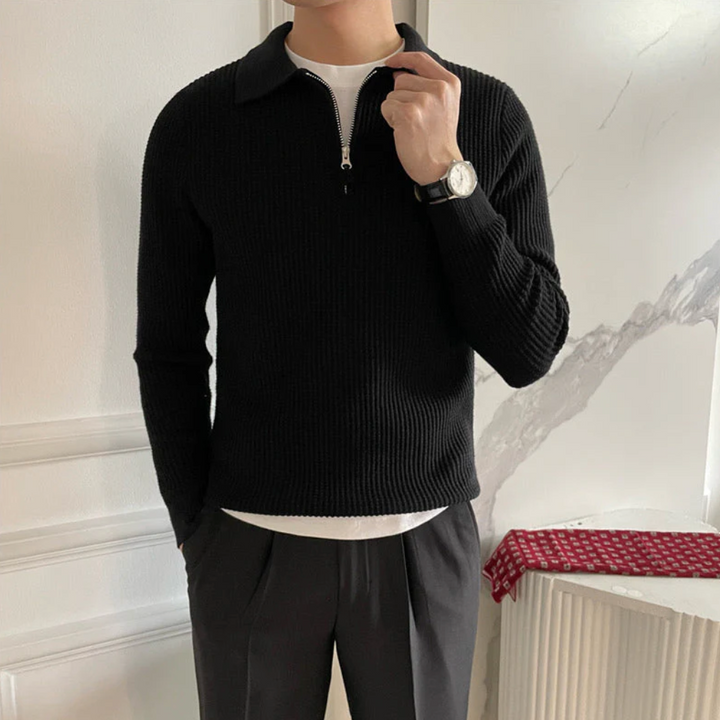 Quarter-Zip Knit Pullover