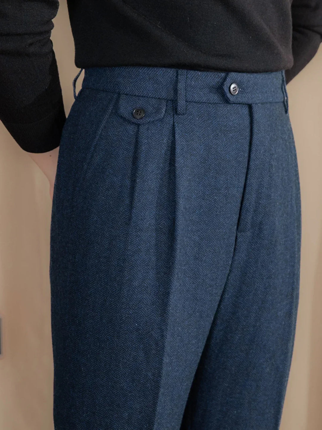 Pleated Wool Trousers