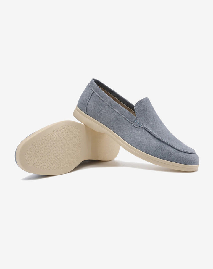 Faux Suede Loafers with Rubber Sole