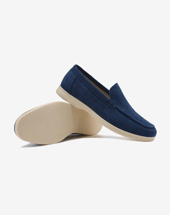 Faux Suede Loafers with Rubber Sole