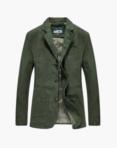Relaxed Cotton Canvas Button-Front Jacket