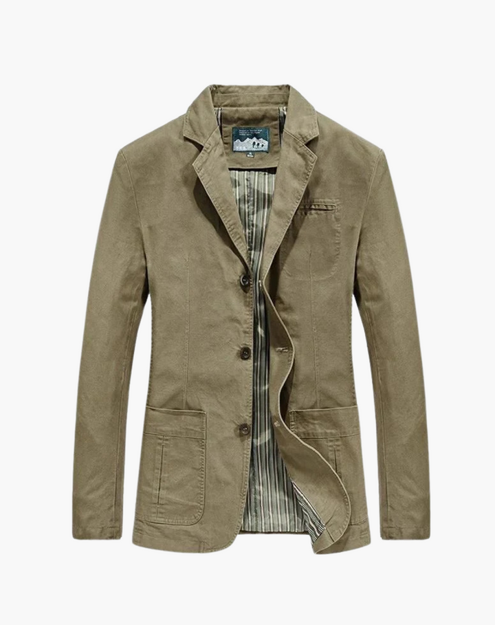 Relaxed Cotton Canvas Button-Front Jacket