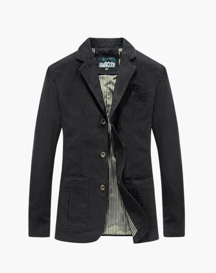 Relaxed Cotton Canvas Button-Front Jacket