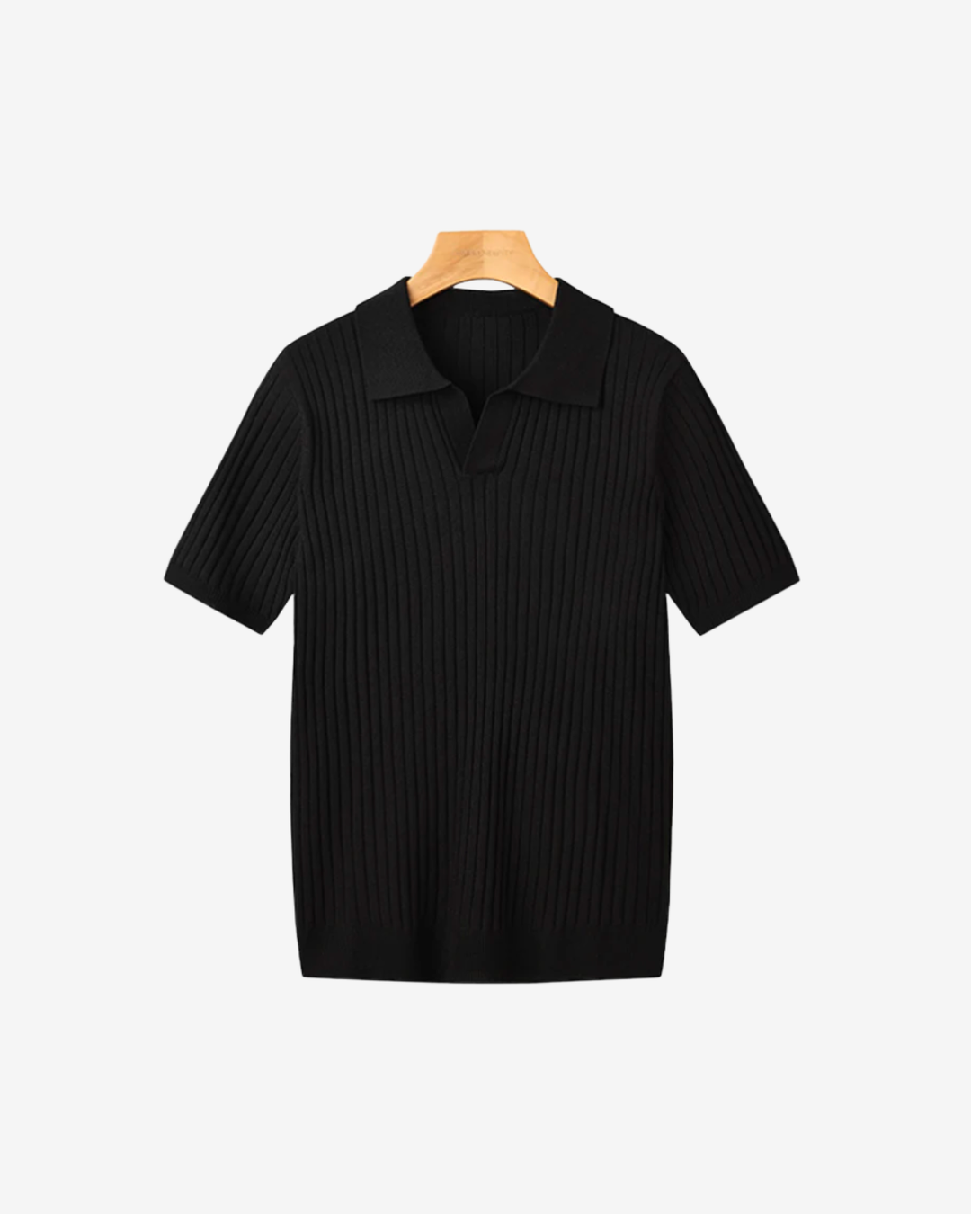 Classic Structured Knit Polo Shirt