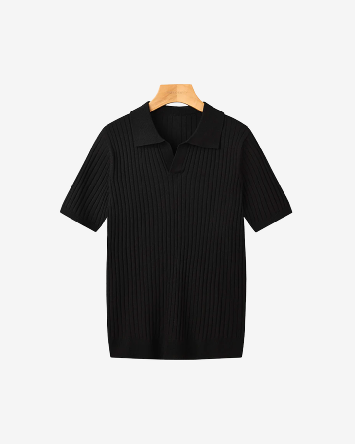 Classic Structured Knit Polo Shirt
