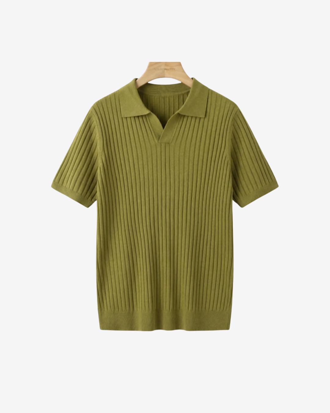 Classic Structured Knit Polo Shirt