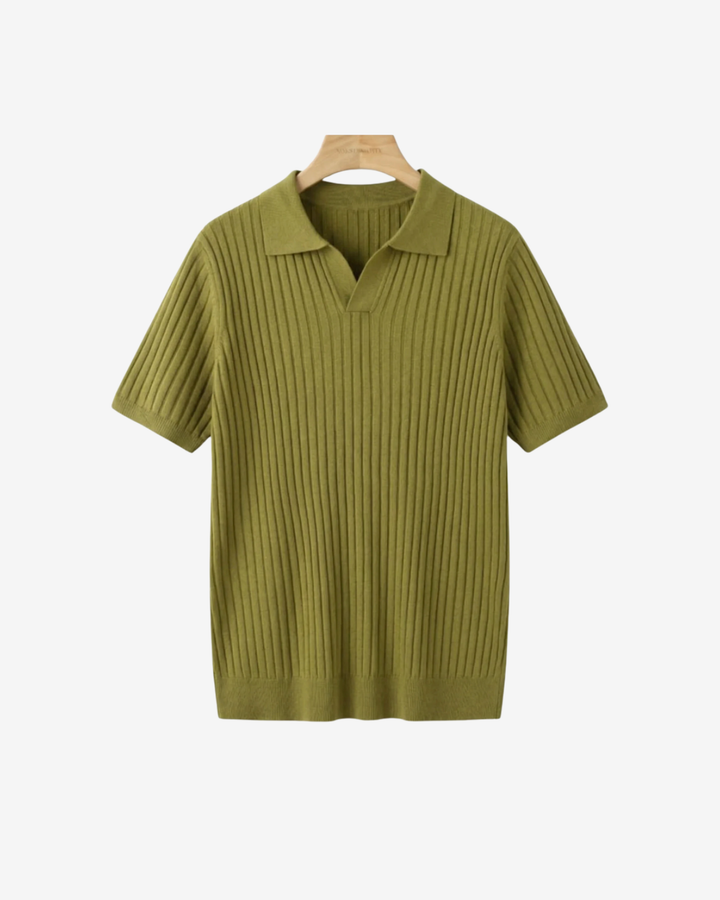 Classic Structured Knit Polo Shirt