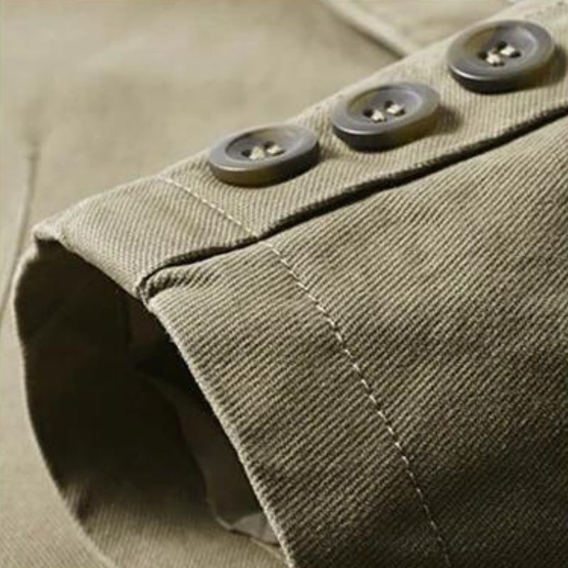Relaxed Cotton Canvas Button-Front Jacket