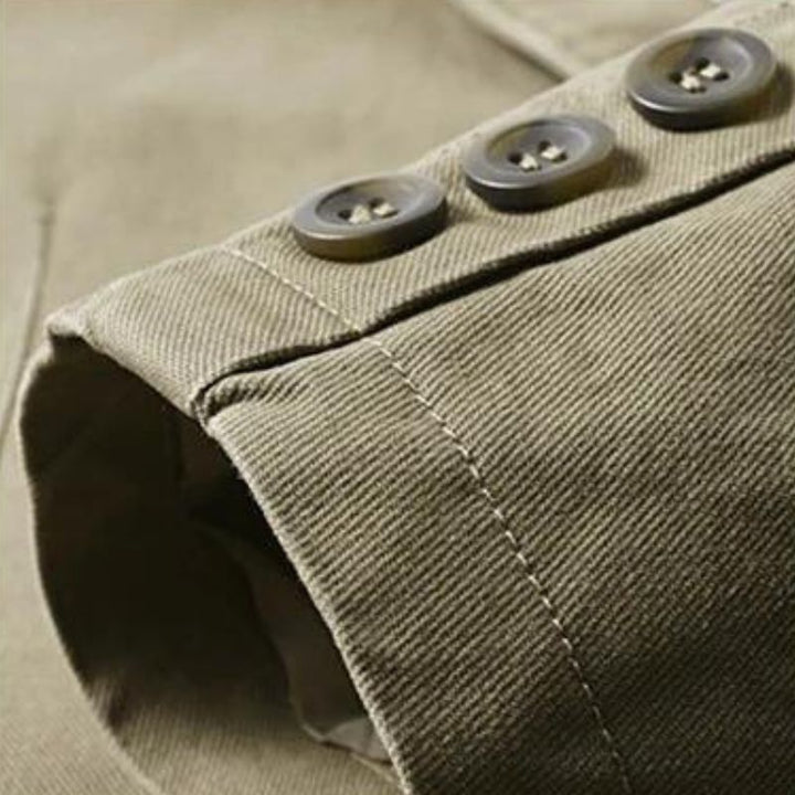 Relaxed Cotton Canvas Button-Front Jacket