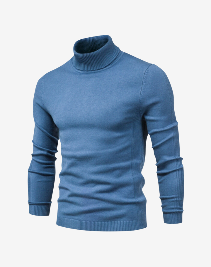 Slim Fit Turtleneck Knit Sweater