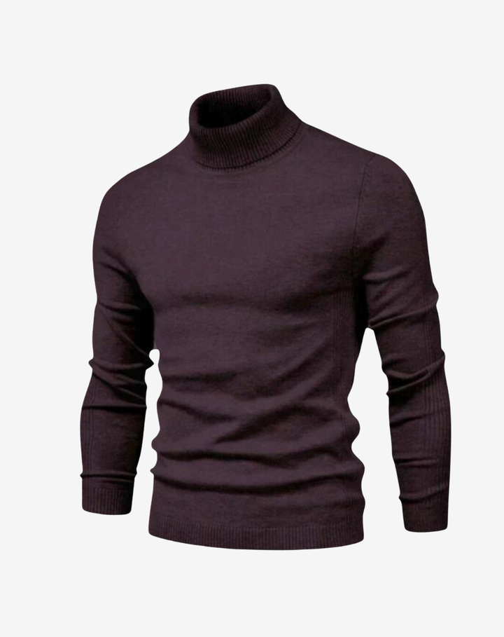 Slim Fit Turtleneck Knit Sweater