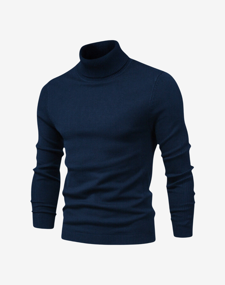Slim Fit Turtleneck Knit Sweater