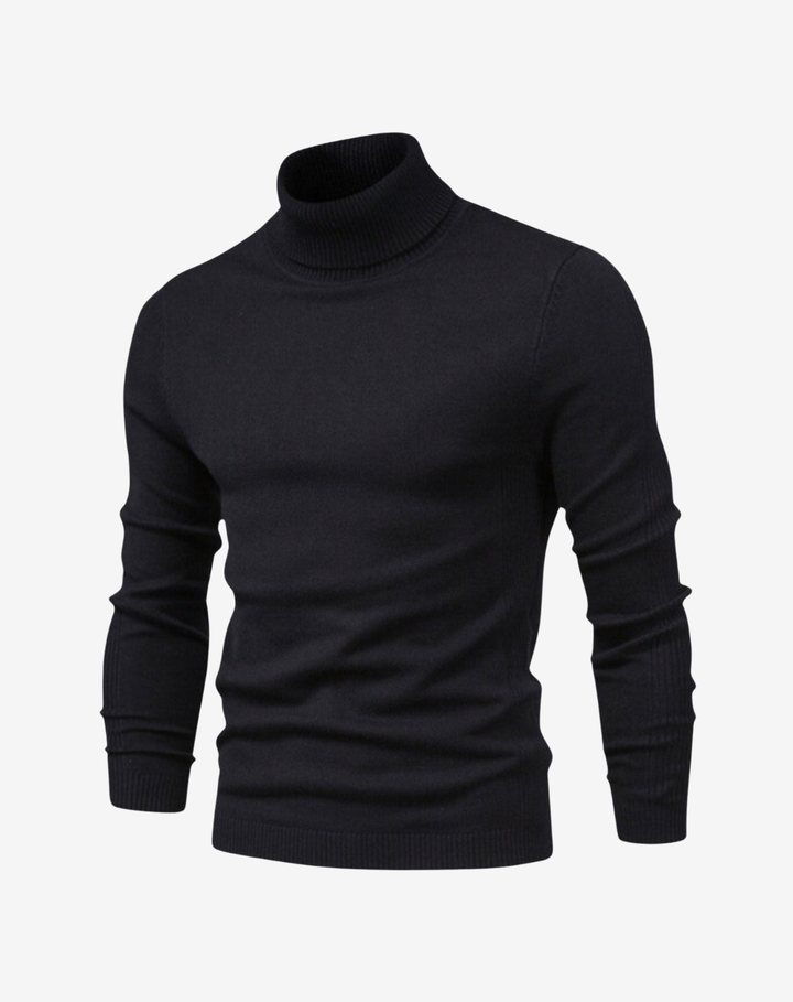 Slim Fit Turtleneck Knit Sweater
