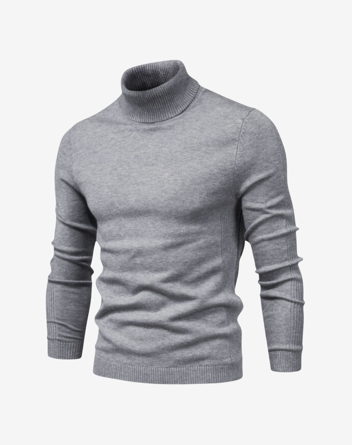 Slim Fit Turtleneck Knit Sweater