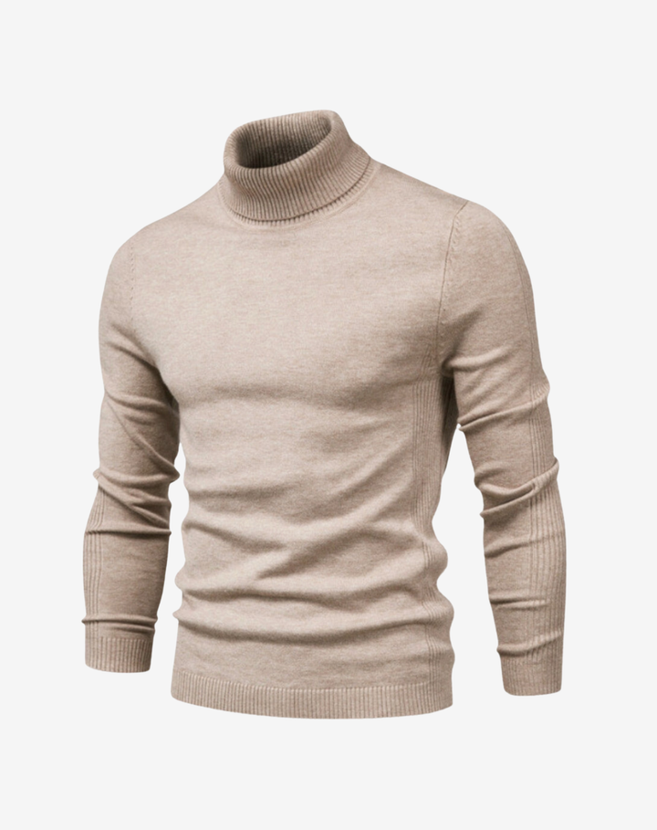 Slim Fit Turtleneck Knit Sweater