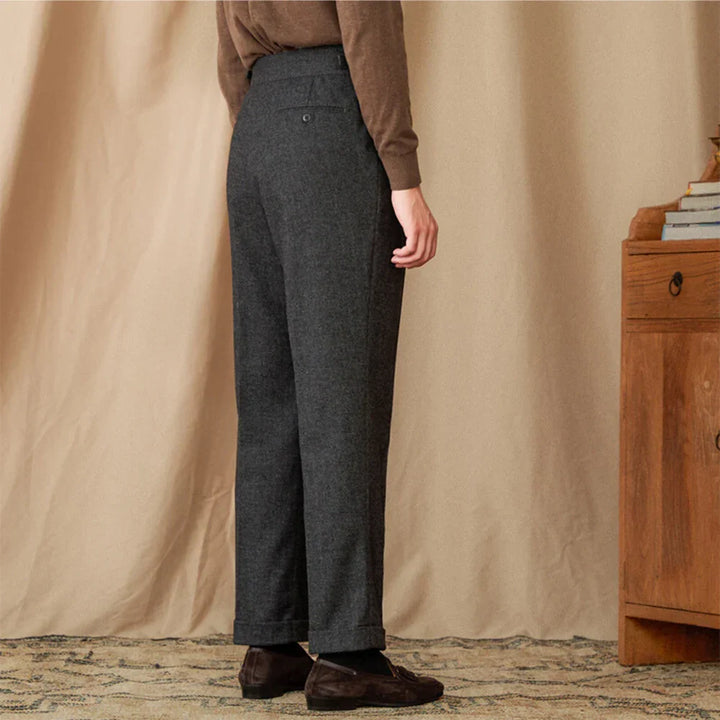 Classic Pleated Trousers with Side Adjusters