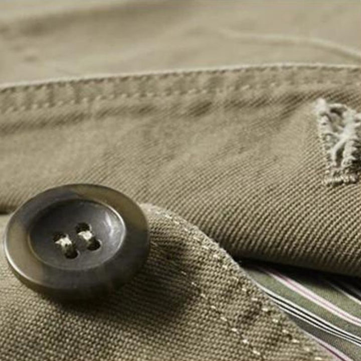 Relaxed Cotton Canvas Button-Front Jacket