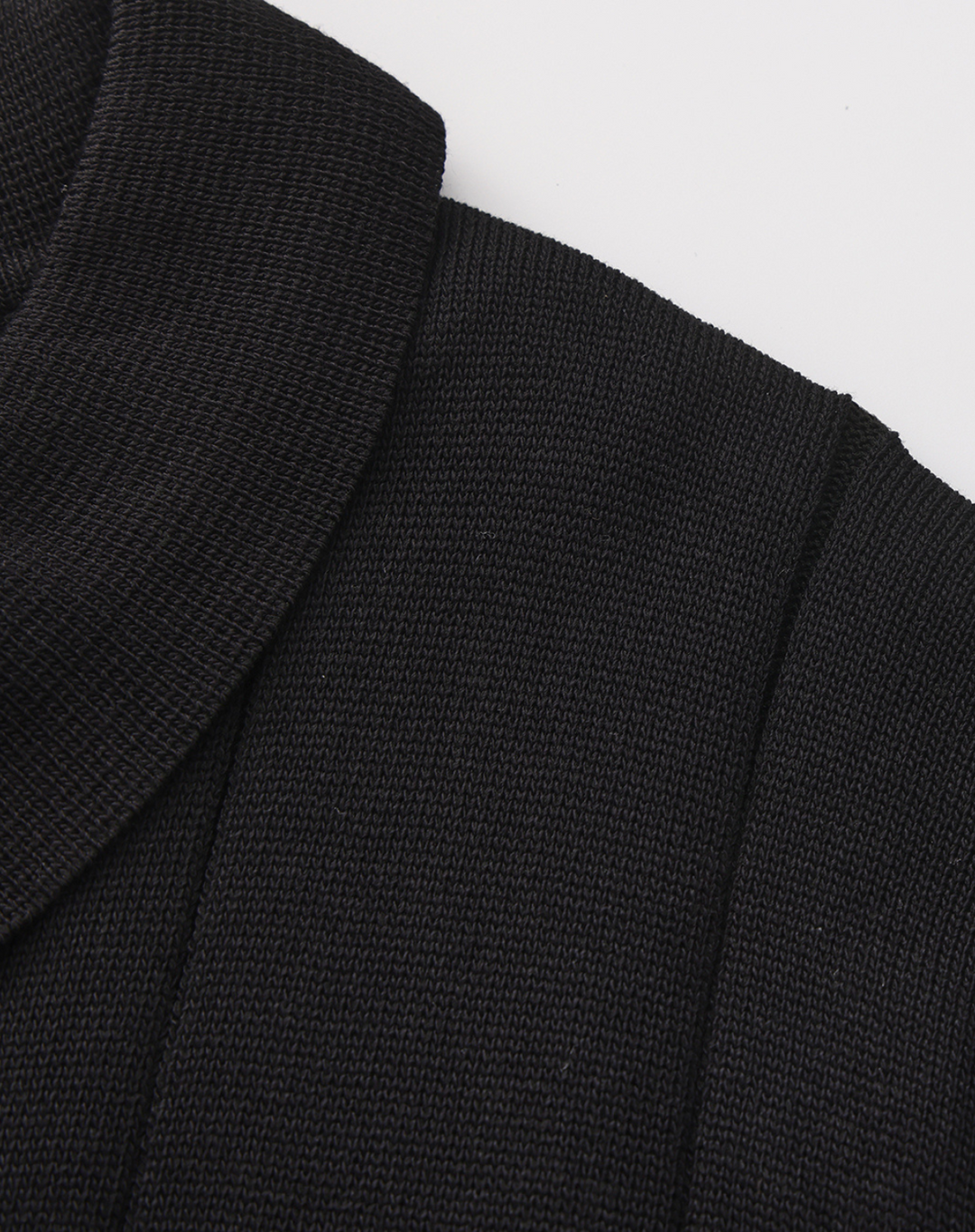 Stretch Knit Polo Shirt with Open Collar