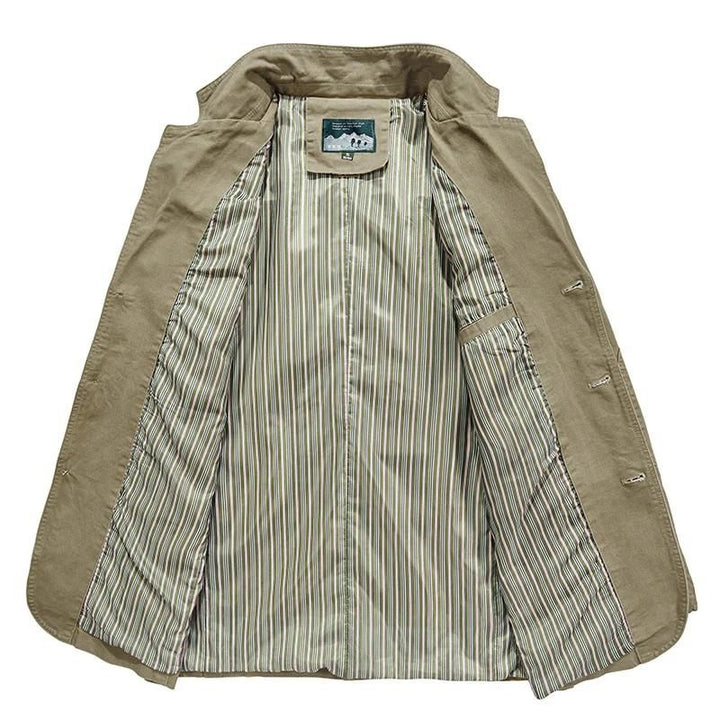 Relaxed Cotton Canvas Button-Front Jacket