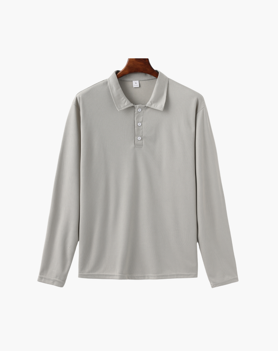 Stretch Knit Polo Shirt with Button Placket