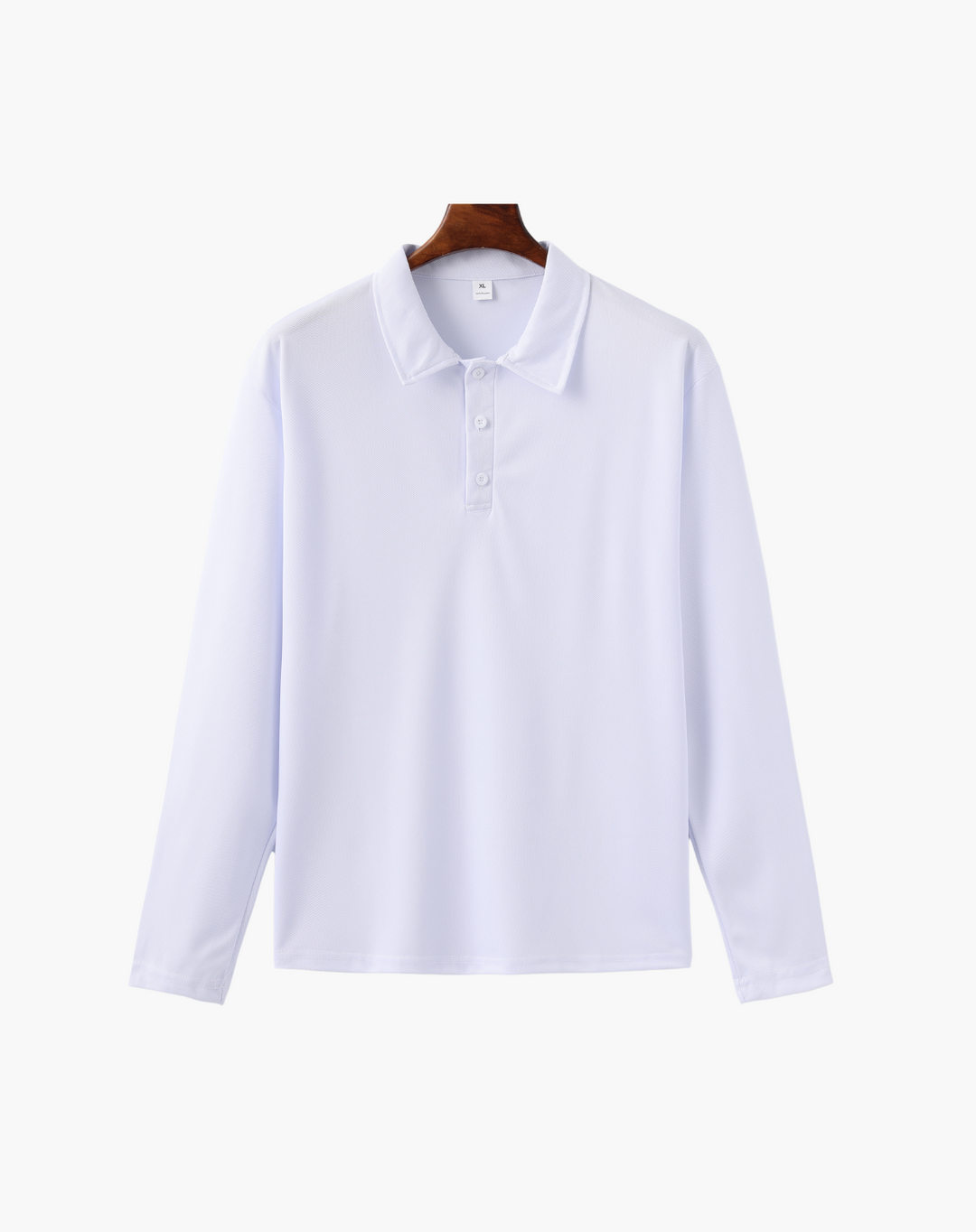Stretch Knit Polo Shirt with Button Placket