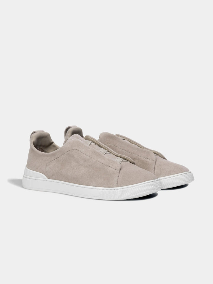 Suede Low Sneakers Beige