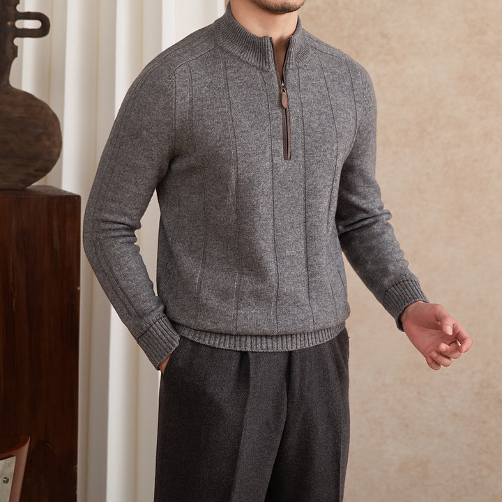 Salvatore Premium Half-Zip Knit Sweater