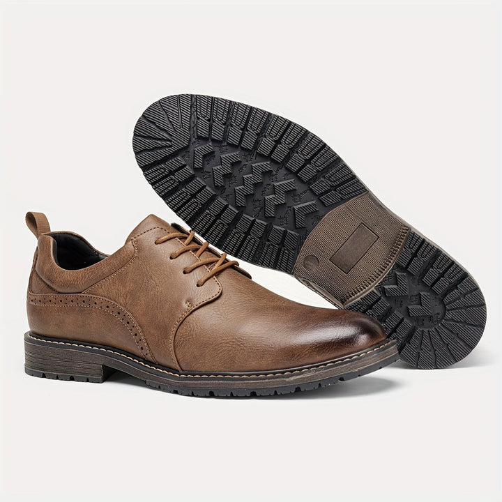 Classic Brogue Derby Dress Shoes