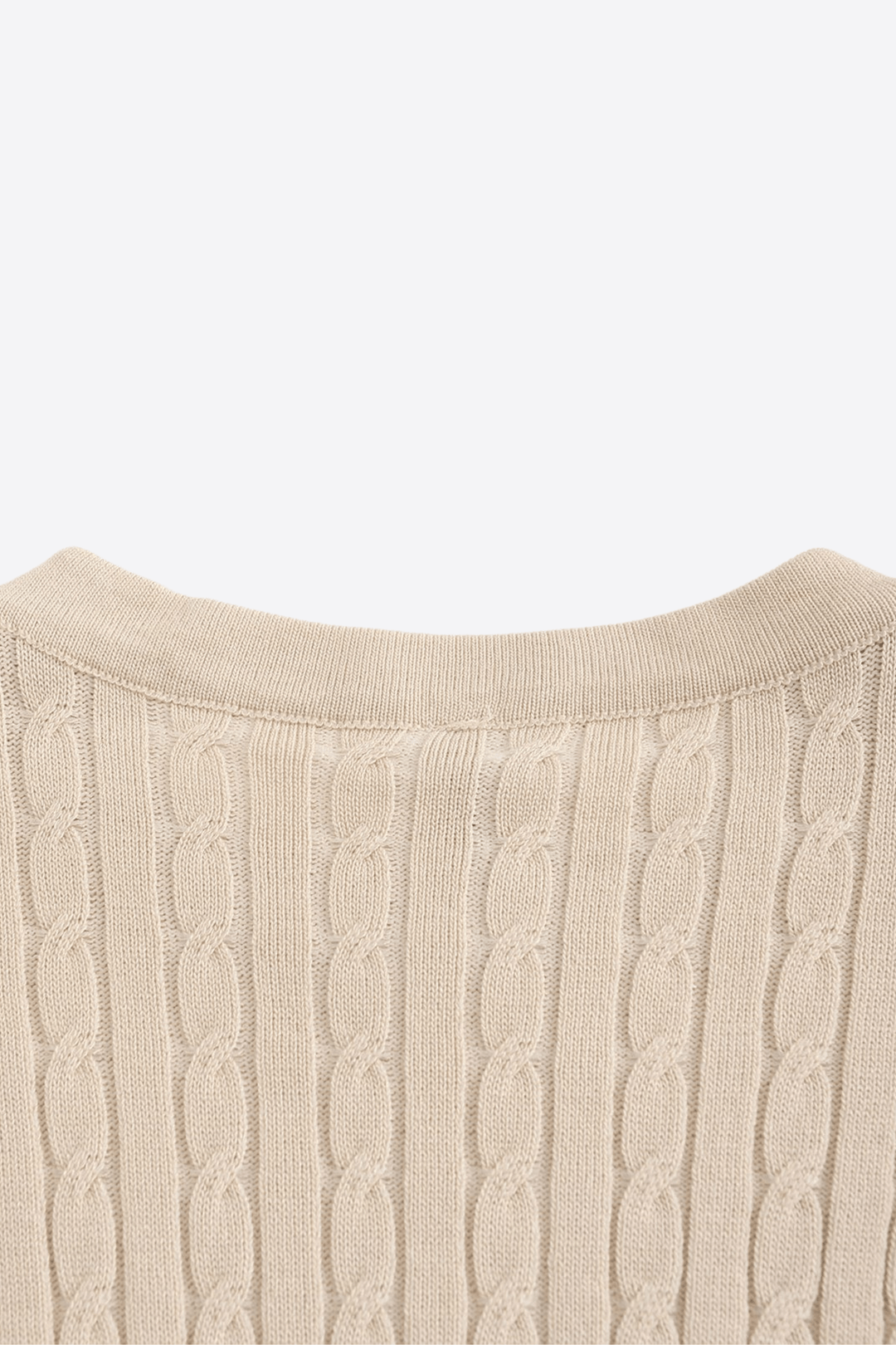Leo Cable-Knit Short-Sleeve Shirt